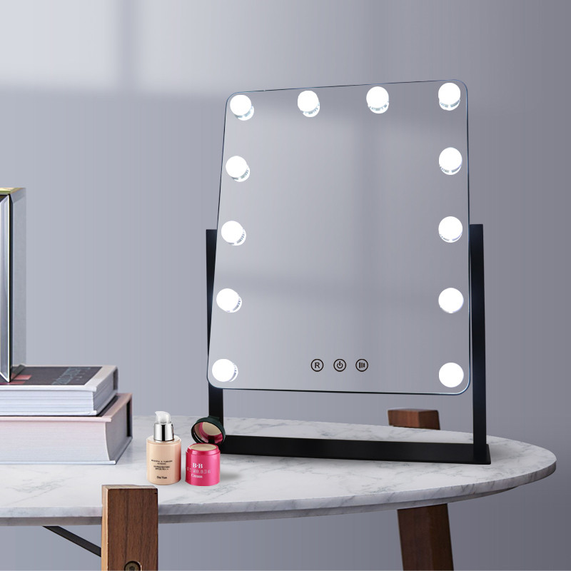 Amazonas bästa försäljning Hollywood Vanity LED Bulb Mirror Desktop Lighted Makeup Mirror
